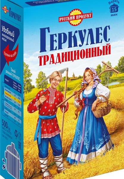 Хлопья Русский Продукт Геркулес Традиционный овсяные 500г