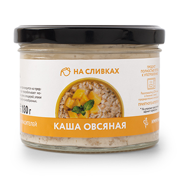 

Каша овсяная на сливках 180 г