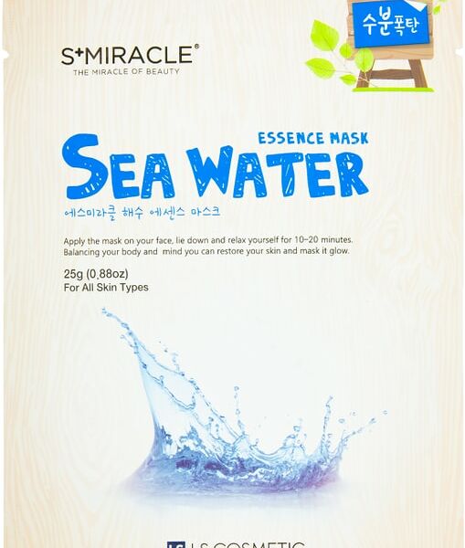 Маска для лица S+miracle Sea Water Essence Mask с экстрактом морской воды 25г