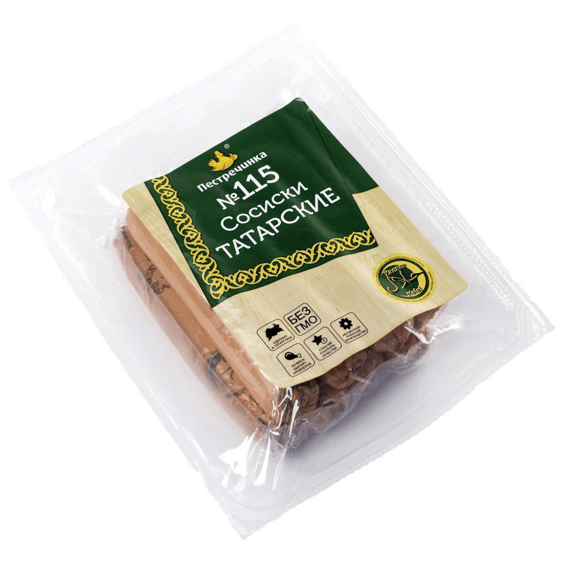 

Сосиски Пестречинка Татарские Халяль вареные 510 г