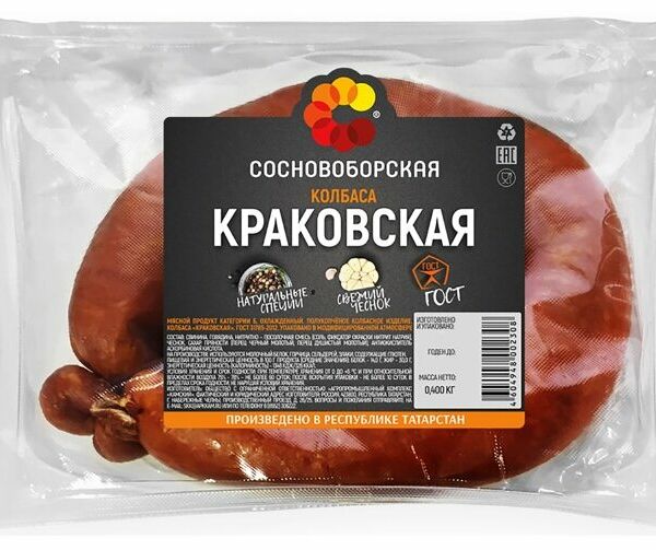 Колбаса полукопченая Сосновоборская Краковская
