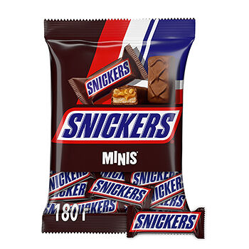 Snickers Minis шоколадные конфеты с карамелью, арахисом и нугой, 180г
