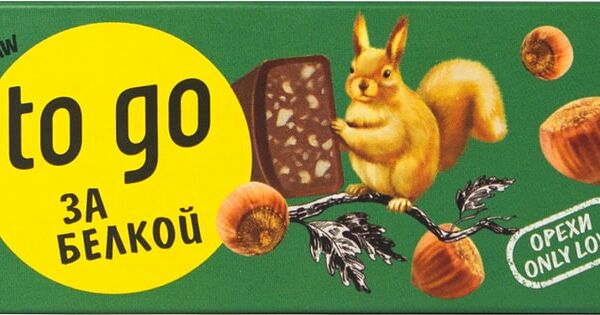 Шоколадный батончик Raw To Go с фундуком 45г