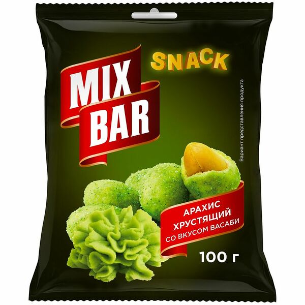 Арахис MixBar хрустящий со вкусом васаби 100г