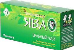 Чай зеленый Принцесса Ява пакетированный вес 25*2г.