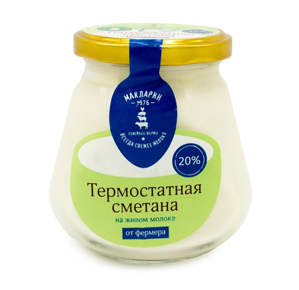 

Сметана Макларин фермерская термостатная 20% 240 г