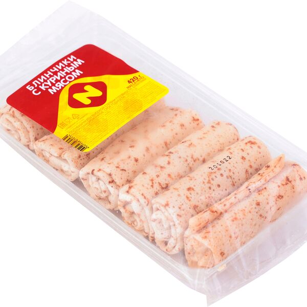 Блинчики быстрозамороженные Останкино с куриным мясом 420 г