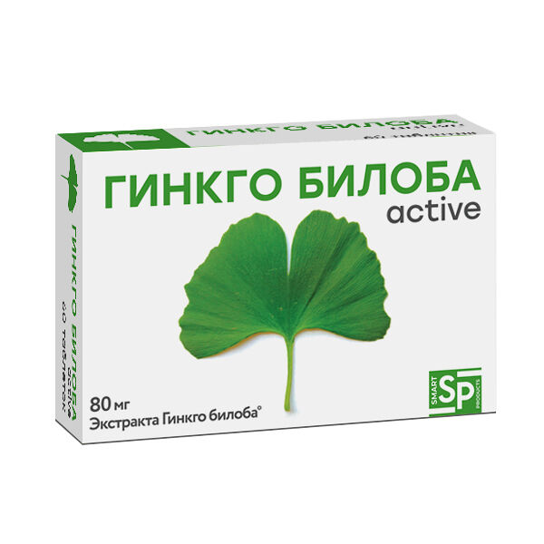 Smart Products Гинко Билоба active 60 шт таблетки