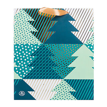 Пакет подарочный Азбука вкуса Ёлки 35х40х14 см