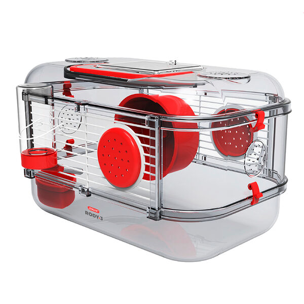 Zolux клетка Rody 3 Mini для грызунов 33 х 21 х 18 см., Красный