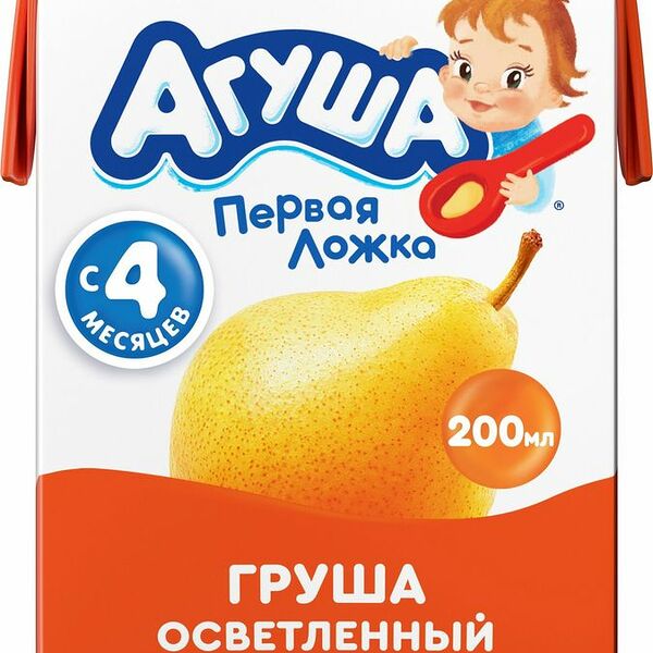 Сок Агуша груша с 4 месяцев 0.2л