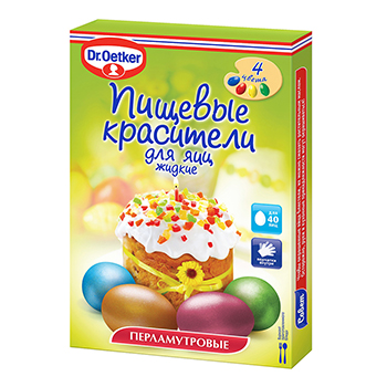 

Красители пищевые Dr.Oetker для яиц перламутровые жидкие 20 г