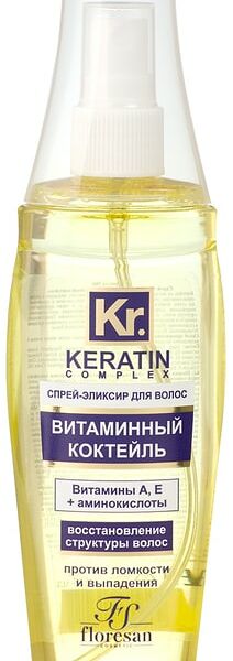 Спрей-эликсир для волос Floresan Keratin Complex Витаминный коктейль 135мл