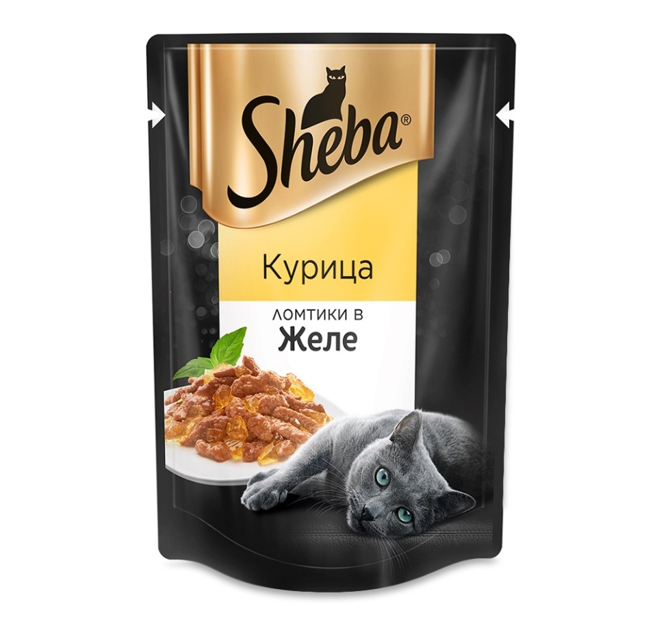 

Влажный корм для кошек «Ломтики в желе с курицей», Sheba, 85 г, Россия