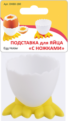 

Подставка для яйца МУЛЬТИДОМ с ножками, d=4,5см, h=4,6см, 2 цвета, Арт. DH80-180