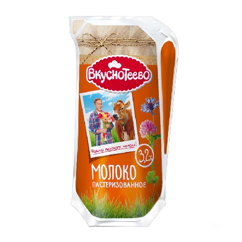 

Молоко Вкуснотеево пастеризованное 3.2% 900 мл