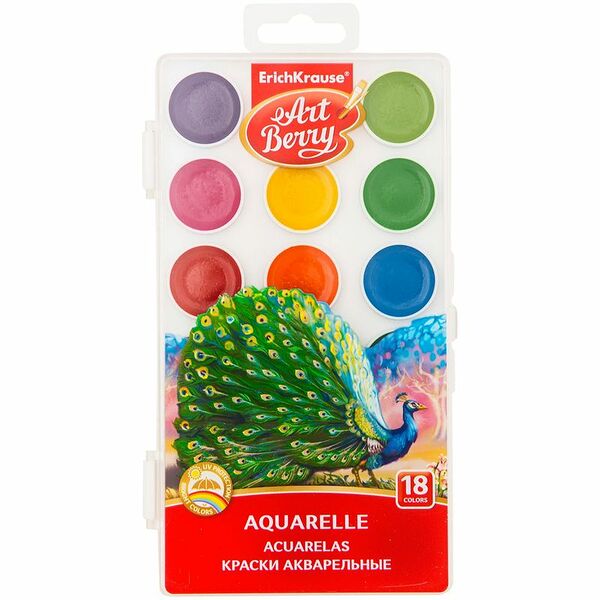 Краски акварельные ErichKrause 18 цветов