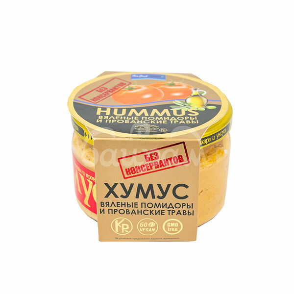 Закуска Хумус Полезные Продукты 200гр Вяленые помидоры Травы