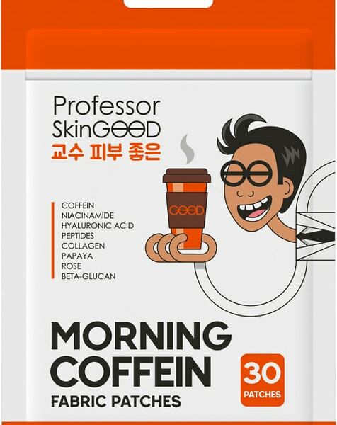 Патчи под глаза Professor SkinGOOD Morning Coffein Fabric Patches тканевые с кофеином 30шт