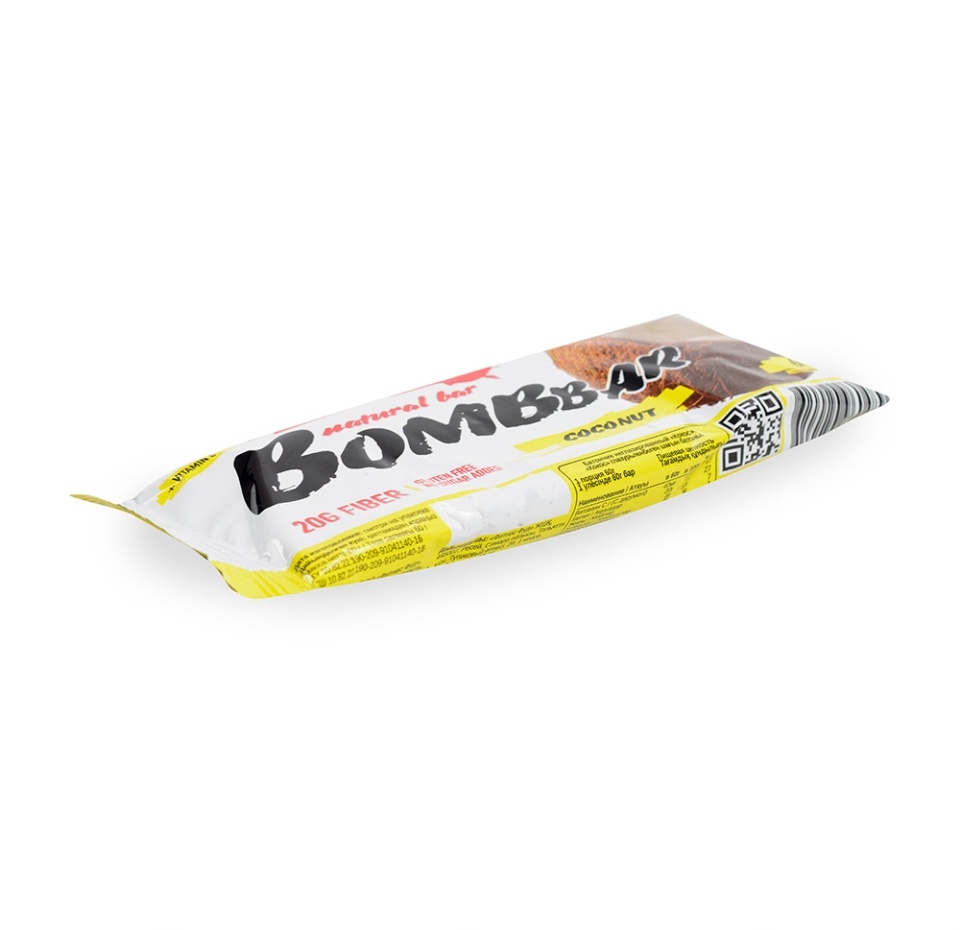 

Батончик протеиновый BombBar Natural Bar вкус Кокос 60 г