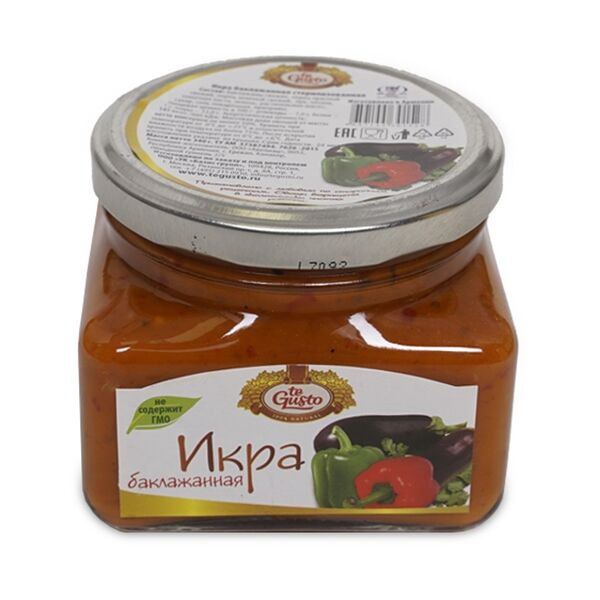 Икра Te Gusto из баклажанов консервированная 380г Армения
