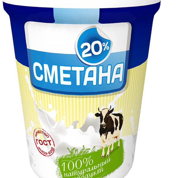 Сметана Ягодная поляна 20%