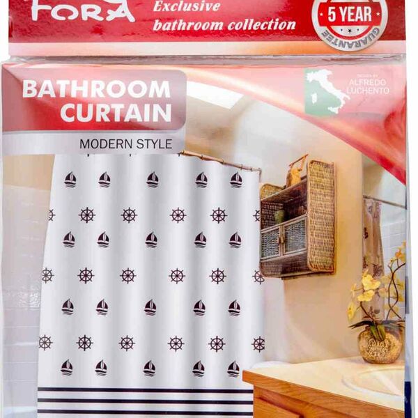 Шторка для ванной Fora Royal Navy FOR-RN095, 180×180 см