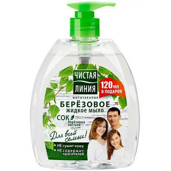 Мыло жидкое ЧИСТАЯ ЛИНИЯ ФИТОБАНЯ Березовое, для всей семьи