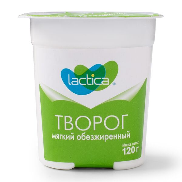 Творог Lactica мягкий обезжиренный 0%, 120г