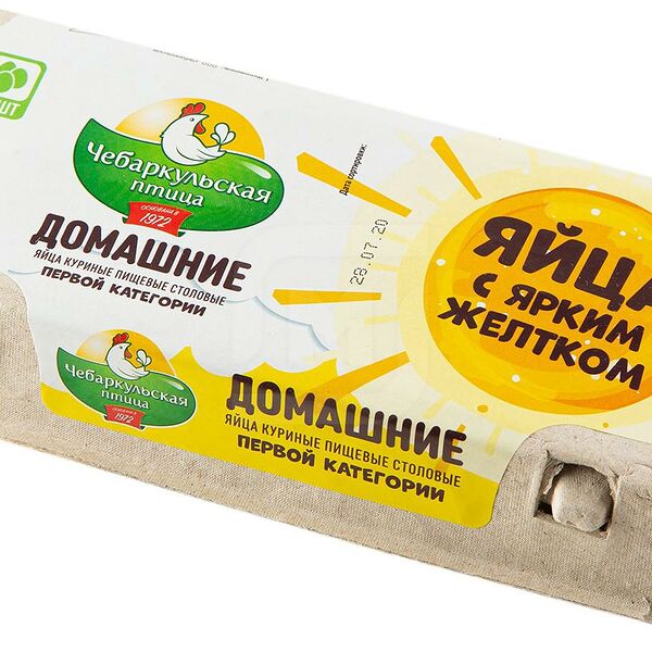 Яйцо Чебаркульская Птица куриное домашнее С1 10шт