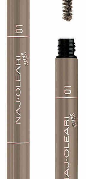 NAJ OLEARI Perfect Brow 3 в 1 Карандаш для бровей и тушь, (0,15 г+1 мл), 01