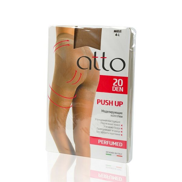 Женские моделирующие колготки Atto Push Up 20den Miele 4 размер