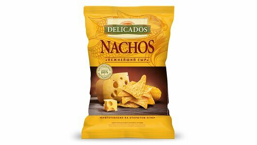 Чипсы кукурузные Delicados Nachos с нежнейшим сыром 150г