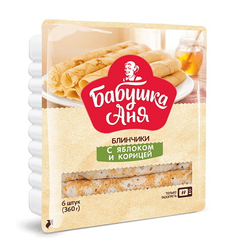 

Блинчики Бабушка Аня с яблоком и корицей замороженные 360 г