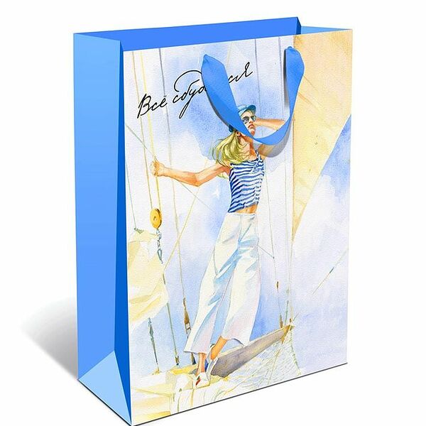 Пакет подарочный Арт и Дизайн стандарт плюс BC в ассортименте 18х22.3см