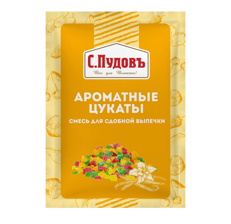 

Цукаты С.Пудовъ Ароматные для сдобной выпечки 50 г