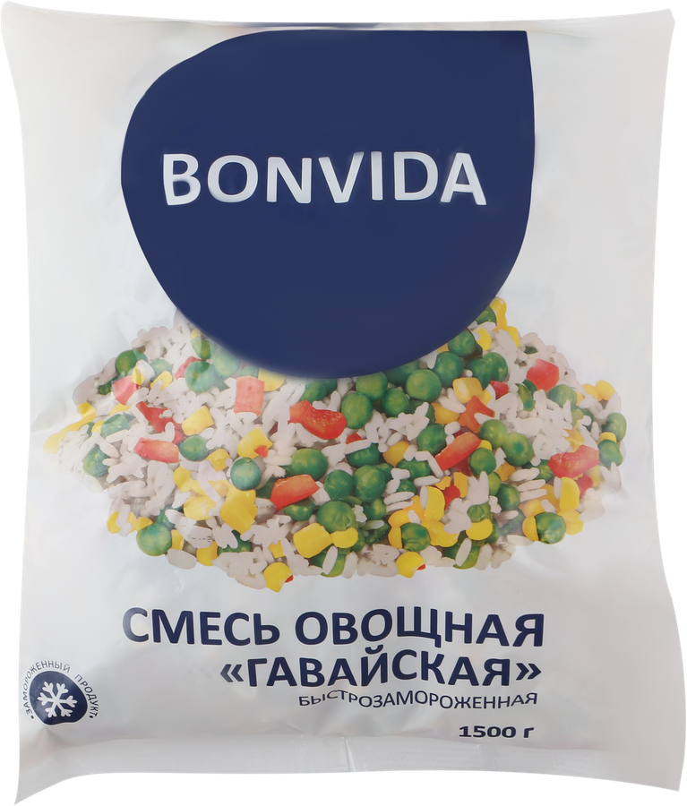 

Смесь овощная Bonvida Гавайская 1.5 кг