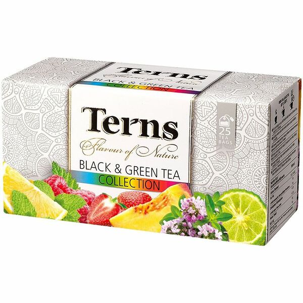Чай Terns Black & Green Tea Collection, ассорти, 25 шт