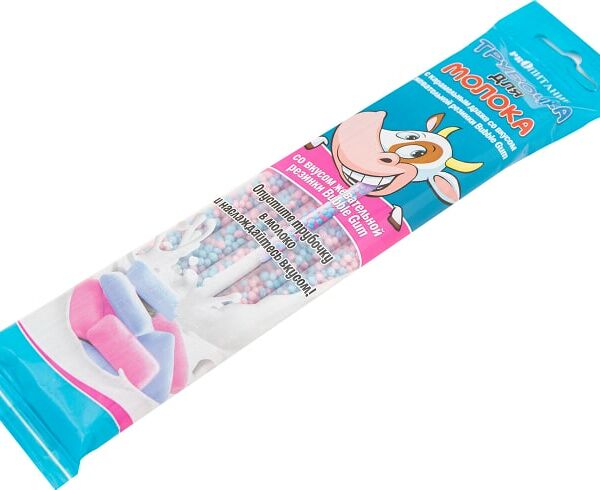Трубочка для молока Proпитание с карамельным драже вкус Bubble Gum 30г