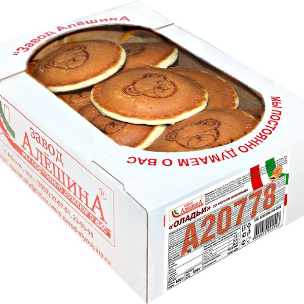 Печенье Завод Алешина Оладьи со вкусом шоколада 600 г