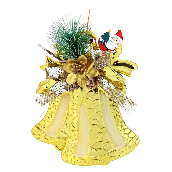 Сноу бум украшение декоративное, в виде колокольчиков, пластик, 14*22см