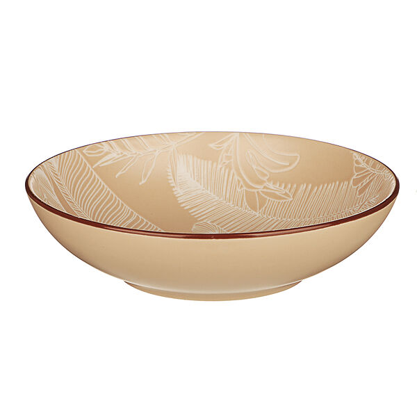 Millimi листья салатник, 700 мл, 20х5 см, керамика, бежевый