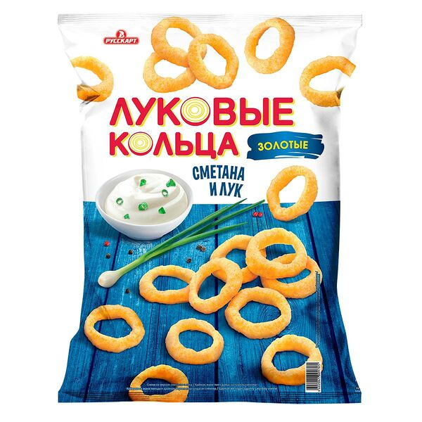 Чипсы Луковые кольца лук и сметана 100г