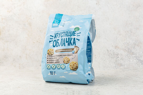 Цельнозерновой завтрак Хрустящие облачка с топлёным молоком