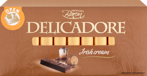 

Шоколад темный DELICADORE Irish Cream с мягкой начинкой со вкусом ликера, 200г