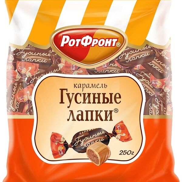 Конфеты Красный Октябрь Гусиные лапки, начинка мягкая карамель, 250г