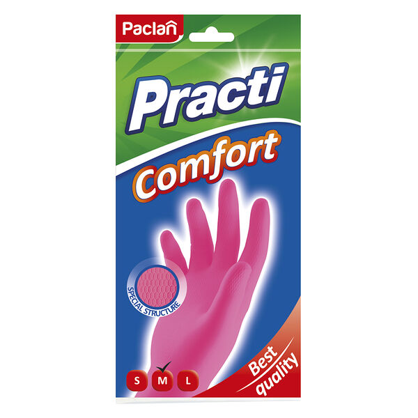 Перчатки Paclan Practi Comfort хозяйственные, М, 1 шт.
