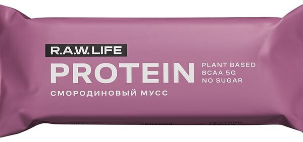 Протеиновый батончик R.A.W. LIFE Смородиновый мусс 43г