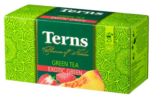 

Чай Тerns Exotic Green зелёный клубника и персик 25 пакетиков 37.5 г