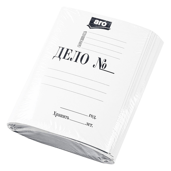 Скоросшиватель Aro Дело белый 360 г/м 25 шт